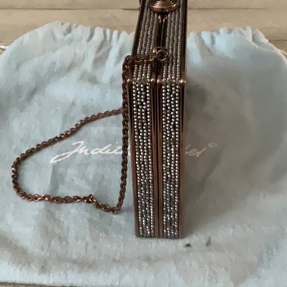 Judith Leiber Stunning Python and Metallic Leather Clutch/Handbag - Picture 6 of 16